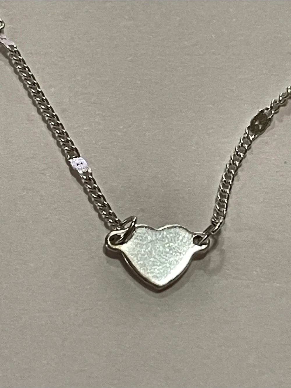 Silver Tone Heart Bracelet / Anklet #0220